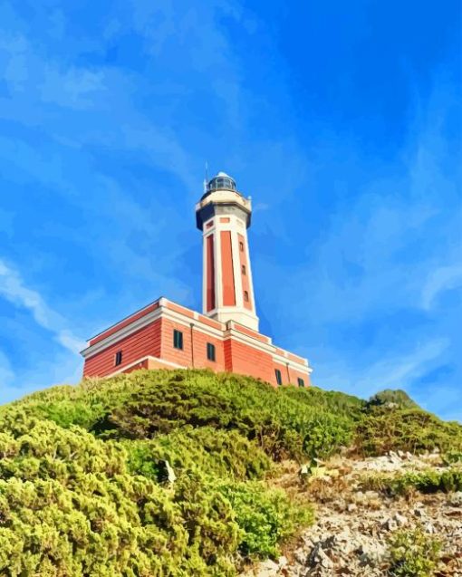 Punta Carena Lighthouse Paint By Number