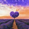 Purple Tree Heart Paint By Number