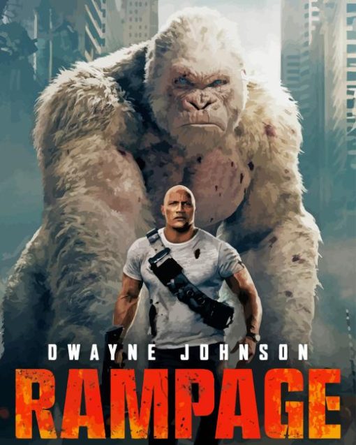 Rampage Movie Poster Paint By Numbers