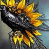 Raven Sunflower Paint By Numbers