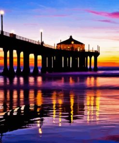 Redondo Beach At Sunset Paint By Numbers