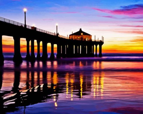 Redondo Beach At Sunset Paint By Numbers