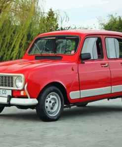 Red Renault 4 Paint By Numbers