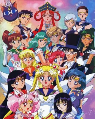 Sailor Scout Anime Paint By Number