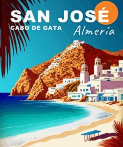 San Jose Beach Poster Paint By Numbers