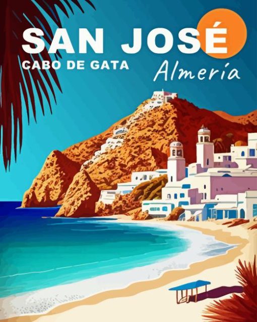 San Jose Beach Poster Paint By Numbers