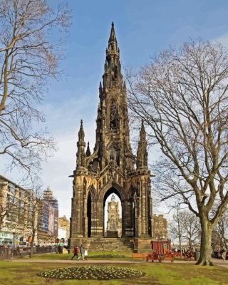 Scott Monument In Edinburgh Paint By Numbers