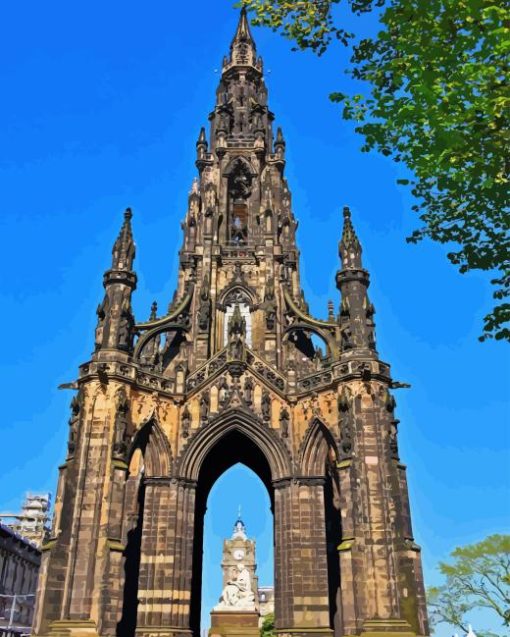 Scott Monument Scotland Paint By Number