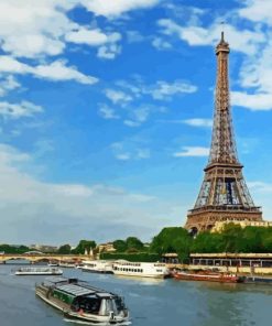 Seine River Eiffel Tower Paint By Numbers