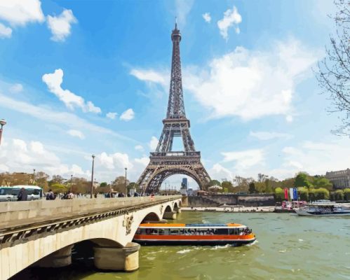 Seine River Eiffel Tower Paint By Number