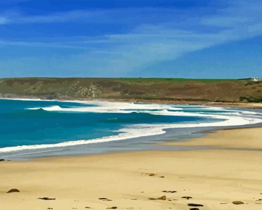 Sennen Beach Paint By Numbers