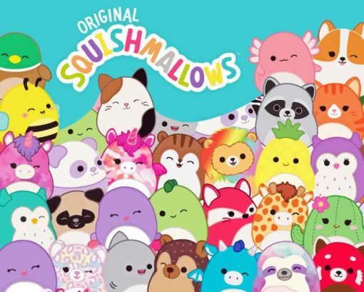 Squishmallows Cartoon Poster Paint By Numbers