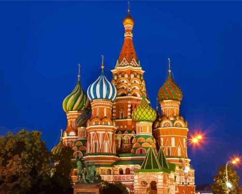 St Basils Cathedral Russia Paint By Number