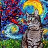 Starry Night Cat Paint By Number