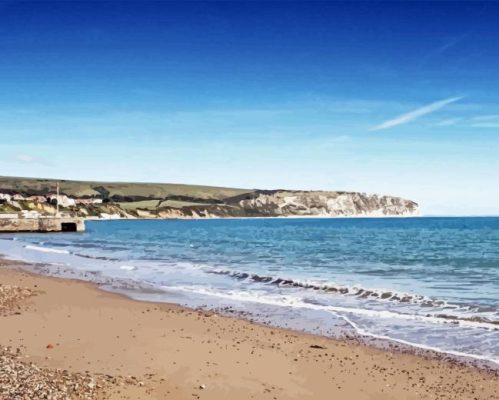 Swanage Bay In England Paint By Numbers