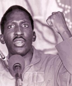 Black And White Thomas Sankara Paint By Numbers