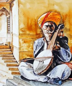 Abstract Traditional Indian Man Paint By Number