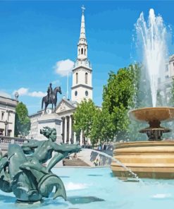 Trafalgar Square In London Paint By Number