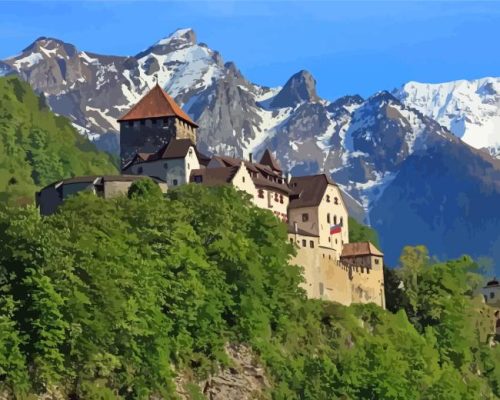 Vaduz Castle Paint By Numbers