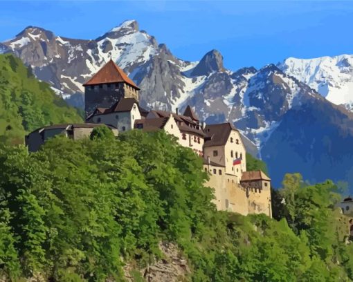 Vaduz Castle Paint By Numbers