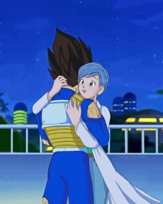 Vegeta And Bulma Paint By Number