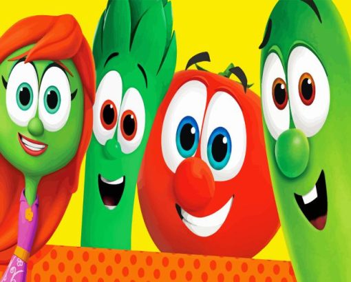 Veggietales Cartoon Characters Paint By Number