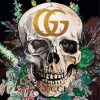 White Gucci Skull Paint By Number