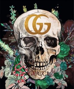 White Gucci Skull Paint By Number