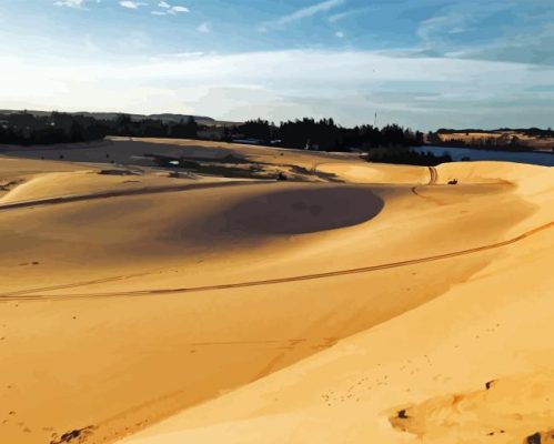 White Sand Dunes Paint By Numbers