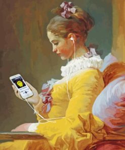 Woman Listening To Music Paint By Number