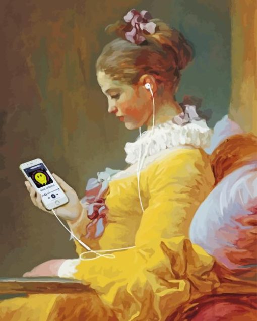 Woman Listening To Music Paint By Number