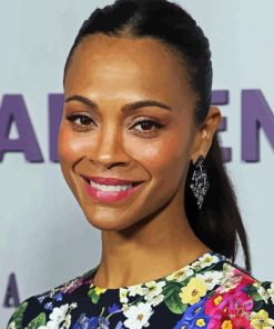 Zoe Saldana Actress Paint By Numbers