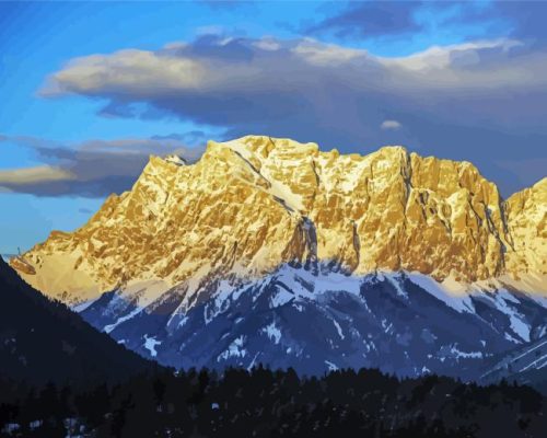 Zugspitze Mountain Paint By Number