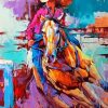 Abstract Horse Rodeo Paint By Number