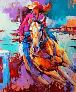 Abstract Horse Rodeo Paint By Number