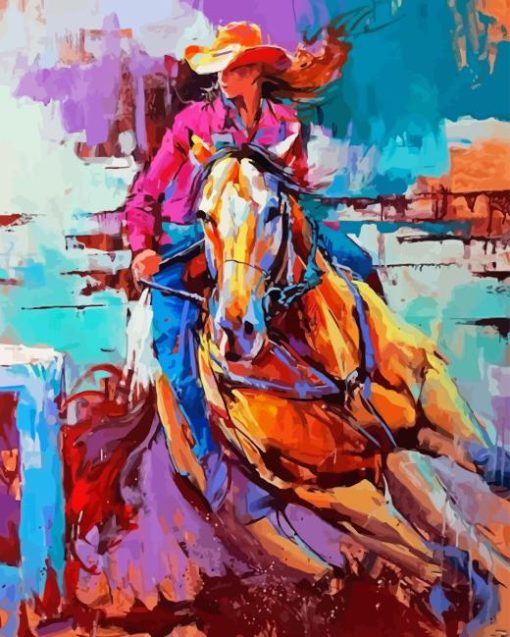 Abstract Horse Rodeo Paint By Number