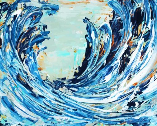 Abstract Waves Paint By Number