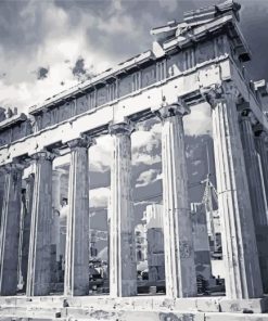 Black And White Acropolis Paint By Numbers