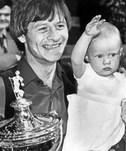 Black And White Alex Higgins Paint By Numbers