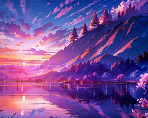 Anime Landscape Paint By Number