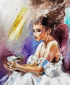 Ballerina In White Dress Paint By Numbers