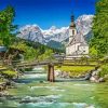 Bavarian Alps River Paint By Numbers