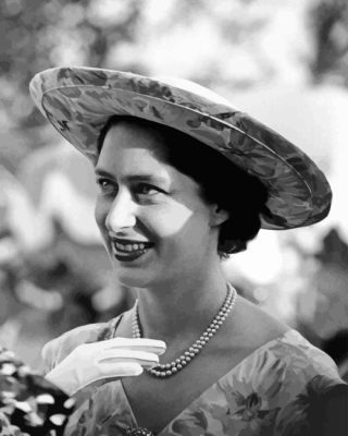 Black And White Princess Margaret Paint By Number