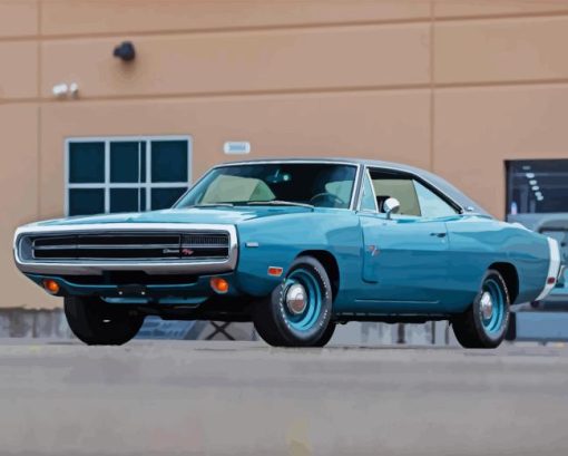 Blue Charger Rt 1970 Paint By Number