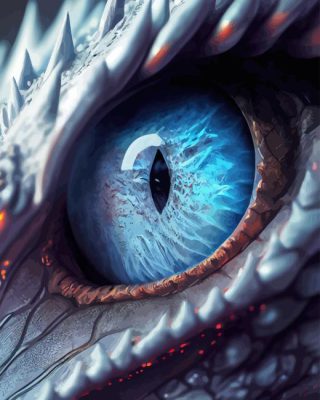 Blue Dragon Eye Paint By Number