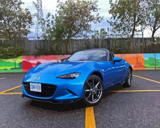 Blue Mazda Mx5 Car Paint By Number