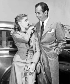 Black And White Bogart And Bacall Paint By Numbers