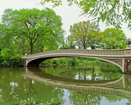 Bow Bridge In New York Paint By Number