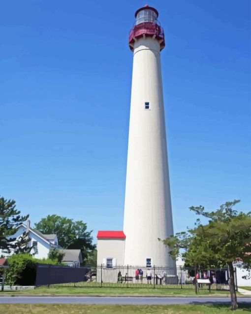 Cape May Lighthouse Paint By Number