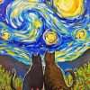 Cat Starry Night Paint By Number